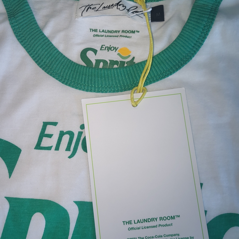 The Laundry Room White & Green Sprite Logo Ringer Tee - Picture 4 of 7